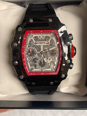 Invicta Racing Valxor Unisex Watch - 40mm, Black & Red (69767) new